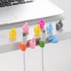 Gancho para el pulgar con dibujos animados, organizador de cables de datos creativo, almacenamiento, acabado de cocina, baño, gancho para el pulgar, venta al por mayor