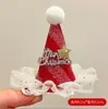 Diadema Roja de Sombrero de Navidad Linda 2024 para Mujer con Lazo de Felpa Pasador Diadema de Otoño e Invierno