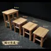 Taburete pequeño de madera taburete cuadrado de madera maciza taburete bajo para sala de estar del hogar adulto banco taburete para mesa de café taburete para cambiarse los zapatos taburete de madera