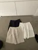 Sinto Falta de Shorts Largos de Cintura Alta em Linho Tencel Estilo Coreano Old Money para Mulheres Verão 2026 Calças Casuais de Cinco Pontos Soltas