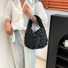Bolsa Temperamento, Textura Macia, Bolsa de Ombro Feminina de Grande Capacidade, Bolsa Nuvem Puff Casual para Deslocamento, Nova Bolsa Plissada Japonesa e Coreana