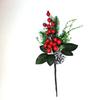 Flores Decorativas Navideñas al por Mayor, Frutas Rojas Simuladas Piñas, Ramas Navideñas, Colgantes para Puerta, Colgantes de Pared, Bayas de Acebo, Retro Festivo
