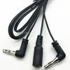 Cable de alimentación con conector banana y codo del fabricante de la fuente, cable de carga con pantalla de alta corriente, color negro.