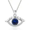 Comércio Exterior Transfronteiriço Colar Olho de Diabo em Prata Esterlina S925 Feminino Pingente de Moissanita Cor D 1 quilate Corrente para Clavícula