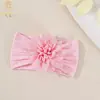 Accesorios para el Cabello Transfronterizos Europeos y Americanos para Niños Flor Jacquard para Bebé Diadema Ancha Suave para Bebés y Niños Pequeños Protección de la Fontanela Gorro