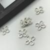 Acessórios para joias DIY material artesanal 8mm cobre fundido imitação trevo de quatro folhas dourado/prateado
