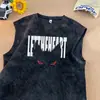 Chaleco Sin Mangas Estilo Americano Tie-Dye para Hombre, Nuevo Modelo de Verano, Marca de Moda, Camiseta sin Mangas Sencilla, Holgado Casual Estampado de Moda