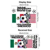 Pegatinas de Pared Temáticas de la Copa Mundial 2026 con Elementos de Fútbol para Puerta de Dormitorio, Pared de Sala de Estar, Autoadhesivas Impermeables Decorativas Embellecedoras