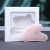 Gua Sha Facial Especial Gua Sha al por Mayor Set de Masajeador Rodillo de Jade Cristal Rosa Natural Corazón de Cristal Rosa