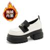 Mocasines Bajos para Mujer 2026 Estilo Nuevo de Primavera Estilo Británico Uniforme Jk Zapatos Pequeños de Cuero Zapatos Gruesos para Mujer que Aumentan la Altura