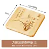 Esterilla Aislante de Bambú Estilo Chino, Salvamanteles de Mesa de Comedor, Salvamanteles Anti-Quemaduras, Posavasos, Resistente a Altas Temperaturas, Redondo y Cuadrado, Impermeable y a Prueba de Moho, para Uso Doméstico