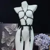 Conjunto de Roupa de Bondage Aberta no Gancho Rose Cloud Qqny Sexy, Não Precisa Tirar, Conjunto de Lingerie Sedutor Transparente