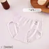 Roupa íntima feminina simples cor creme francesa cintura média amigável à pele respirável calcinha triângulo jovial multicolorida em estoque atacado