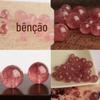 Atacado de fábrica morango gelo Contas redondas de cristal contas soltas DIY joias com contas materiais de joalheria semiacabados