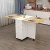 Mesa de Comedor, Mesa Plegable para Uso Doméstico, Mesa Rectangular Multifuncional para Apartamentos Pequeños, Simple y Fácil de Extender, Mesa Redonda Móvil
