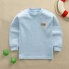 Ropa interior de algodón para bebé, cálida, para hombre y mujer, primavera e invierno, top de manga larga, ropa interior, algodón de color para bebé, ropa de otoño para niños