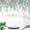 Adhesivos de pared de vid de ramas de sauce, adhesivos de pared para línea de cintura, decoración para sala de estar, dormitorio, adhesivos autoadhesivos, flor, mil huesos