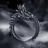 Chiba dominante 925 plata tailandesa anillo de dragón anillo para hombre dedo índice retro moda antigua genial anillo de personalidad única