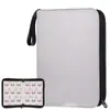 Suministro libro de tarjetas mágico para bebé de cuatro compartimentos con cremallera de PU bolsa para colección de tarjetas de juego Bao Ke Meng libro de tarjetas