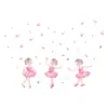 Estilo Menina Rosa Fofo Menina de Ballet Autocolante de Parede para Crianças Decoração de Quarto Infantil Jardim de Infância Stickers Br93623