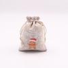 Bolsa de algodón con cordón para Navidad, venta al por mayor, para dulces, bocadillos, manzanas, regalo de Navidad