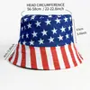 2026 Sombrero de Pescador de Estilo Unisex Europeo y Americano Transfronterizo para el Día de la Independencia Americana Sombrero de Cubeta de Copa Plana para Exteriores Sombrero de Sol
