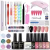 Arte de Uñas 15ml Gel de Extensión Set de 12 Piezas, Pincel Moldeador de Uñas, Gel de Cristal, Gel de Cristal Exclusivamente para Ventas Transfronterizas