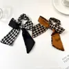 Goma para el pelo de espiga estilo perezoso con lazo y cinta elegante, accesorio para el pelo estilo coreano para mujer