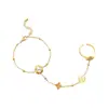 Pulsera con Cadena de Anillo Femenina Estilo Coreano Personalidad Diseño de Nicho Joyería de Celebridad de Internet Acero de Titanio Nuevo Estilo 2022 Joyería de Temperamento