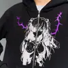 Sudadera con capucha al por mayor para otoño e invierno, transfronteriza, para mujer, estilo Y2K, con estampado, forro polar, suéter, sudadera, chaqueta, sudadera con capucha y cremallera para mujer