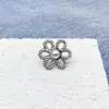 Herramienta para ceñir la cintura con botón de metal de flor de seis pétalos, Botones desmontables sin clavos, Reducción de tamaño para faldas de mezclilla sin perforaciones