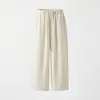 Pantalones de Lino Lyocell Tencel para Mujer, Ligeros, Transpirables, Suaves, Amigables con la Piel, Lavados al Agua, Pantalones Cortos Casuales con Cordón para Mujer
