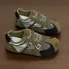 Zapatillas de entrenamiento alemanas de color block retro para mujer, nuevos zapatos planos casuales de otoño 2026, zapatillas casuales planas versátiles, zapatos estilo Forrest Gump