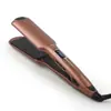 Nova Versão Larga Chapinha de Cabelo para Comércio Exterior Display Digital Temperatura Ajustável Placa Elétrica Íon Negativo Ferro de Cabelo Modelador e Alisador Uso Duplo Infravermelho
