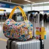 Bolsa Acordeão Bolsa de Compras de Supermercado Bolsa Tote Portátil Enrolável Bolsa Nuvem Bolsa de Armazenamento de Grande Capacidade Bolsa de Compras Dobrável