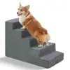 Escaleras para Perros Mascotas a Cama Peldaños Escalera Pequeña para Perros Mayores Rampa Escalera Antideslizante Mesita de Noche Sofá Extraíble y Lavable