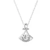 Colgante de Campanilla de Plata S925 Moda Cristal Elemento Swarovski Collar Colgante de Diseño Elegante para Mujeres