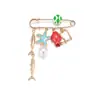 Broche Colgante de Estrella de Mar con Goteo de Aceite Estilo Oceánico Europeo y Americano, Peces Pequeños y Coral, Broche Multifuncional de Estilo Vacacional de Nicho Anti-Exposición