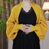 Primavera 2025 Nuevo Estilo Elegante Nuevo Estilo Chino Cheongsam con Chal Simple Estilo Juvenil Cárdigan de Punto