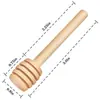 Palo de miel de madera, cucharón de miel de madera, palo para revolver mermelada, herramienta accesoria para tarro de miel para hornear postres