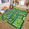 Alfombra impresa de juego de rompecabezas de dibujos animados para niños, alfombra de gateo, alfombra para dormitorio, sala de estar, venta al por mayor