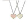 Collar de novia para mujer, dos personas, mosaico, corazón, dulce Mori, corazón de niña, rosa, lindo collar de amor, combina con todo