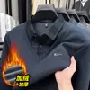 Ropa de Otoño e Invierno para Papá Suéter de Dos Piezas Falsas Forrado de Polar Camisa de Punto Grueso para Hombre Ropa Cálida Holgada para Hombre Ropa de Hombre