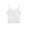 Top Camisola de Encaje Estilo Deseo Puro para Niña 2025 Verano Nuevo Ajuste Delgado Capa Interior Camiseta sin Mangas con Cuello en V