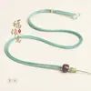 Collar Trenzado Hecho a Mano con Patrón de Nube Fina, Cordón Ajustable, Colgante de Jade, Joyería para Hombres y Mujeres, Venta al por Mayor