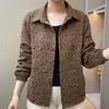 Nuevo Estilo de Otoño Ropa para Mamá, Cárdigan Sencillo y Elegante Estilo Coreano de Manga Larga, Abrigo Delgado de Moda y Versátil