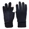 Luvas Unilaterais Outono e Inverno Luvas Quentes Masculinas e Femininas Esportes ao Ar Livre Corrida Ciclismo Dirigindo Luvas Antiderrapantes para Tela de Toque
