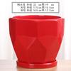 Vaso de cerâmica vermelho grande criativo vaso de flor personalidade extra grande liquidação especial com prato vaso para orquídea verde planta verde atacado