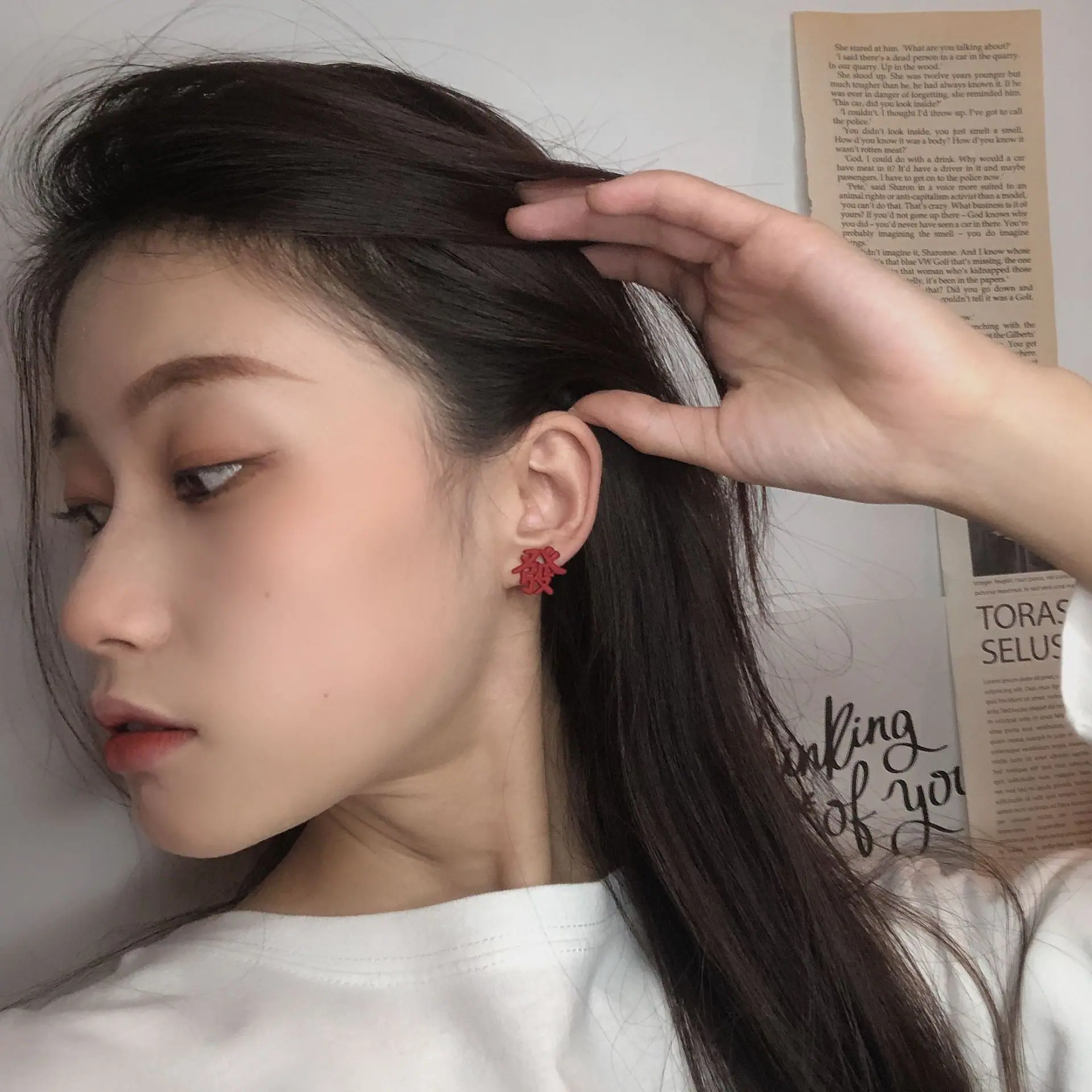 发财耳钉