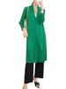 Abrigo trench plisado para mujer 2024 primavera nueva moda diseño elegante cuello bufanda cárdigan largo medio ropa exterior